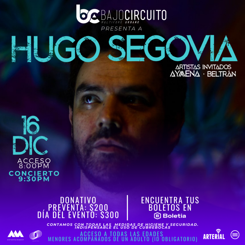 Hugo Segovia vuelve a la Ciudad de México con un show en vivo