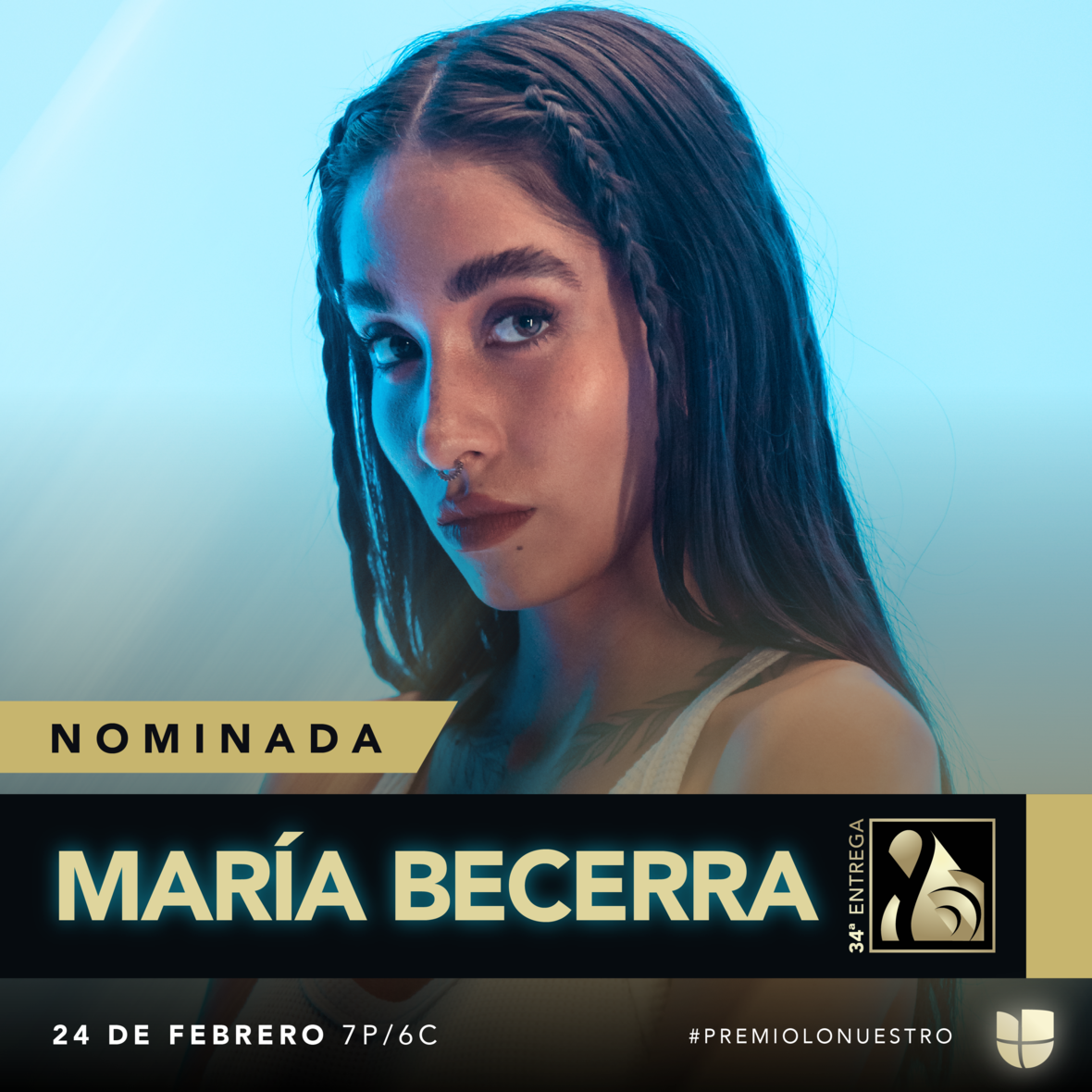 MARÍA BECERRA recibe tres nominaciones a Premio Lo Nuestro No Limits!