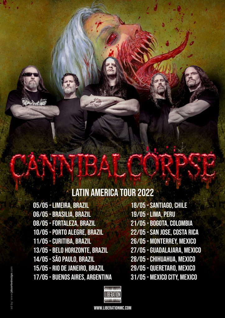 Cannibal Corpse se presentará en México en mayo próximo2