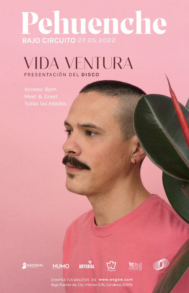 Pehuenche presentara su nuevo disco "Vida Ventura", en Bajo Circuito
