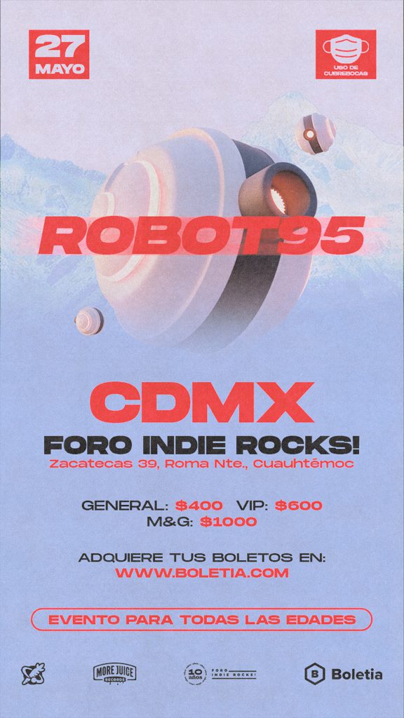 Robot95 dará un show en el Foro Indie Rocks! 