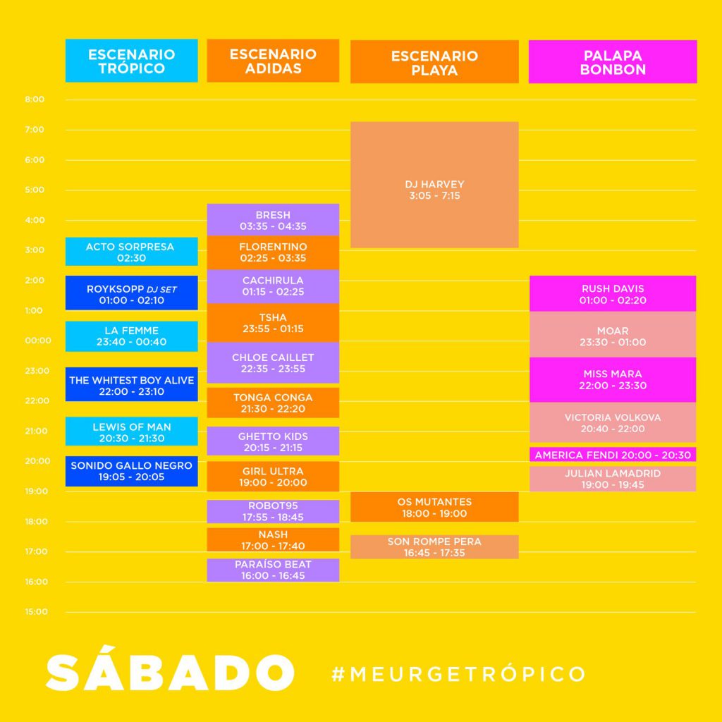 Conoce el horario y line up del festival Trópico3