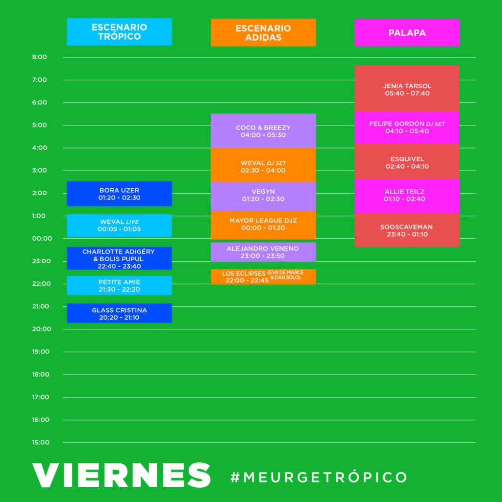 Conoce el horario y line up del festival Trópico2