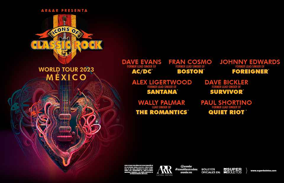 Cartel del concierto Icons of Classic Rock, foto tomada de https://twitter.com/