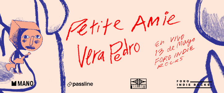 Cartel del concierto de Petite Amie y Vera Pedro, foto tomada de https://twitter.com/