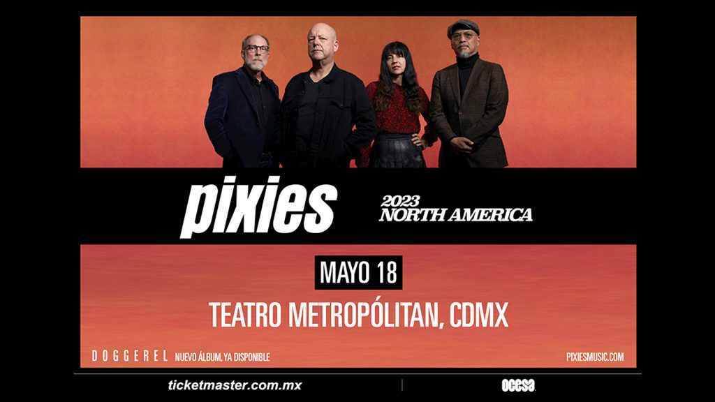 Cartel del concierto de Pixies en el Teatro Metropolitan, foto tomada de https://twitter.com/