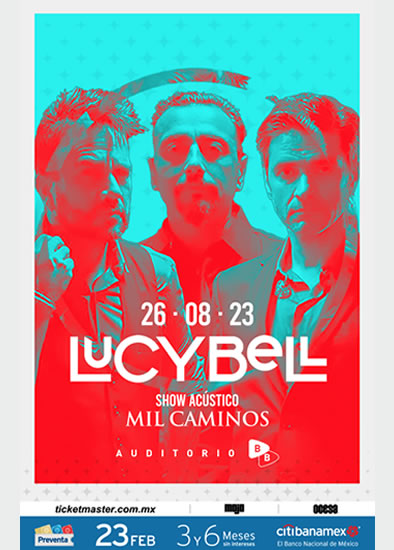 Cartel del concierto de la banda Lucybell, tomada de https://twitter.com/