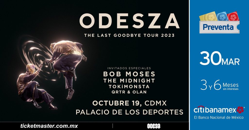Cartel del concierto de ODESZA, tomada de https://twitter.com/