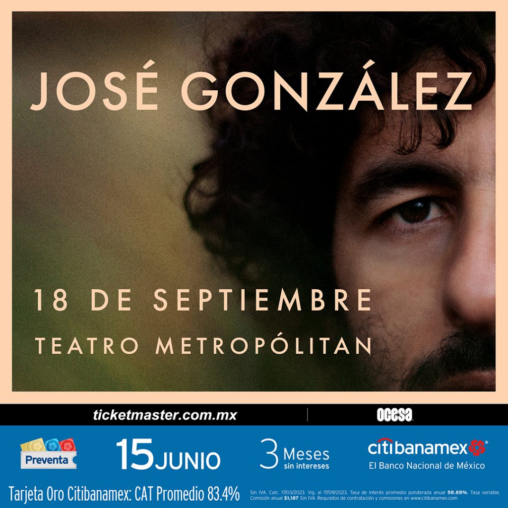 José Gonzáles llenará el Teatro Metropólitan