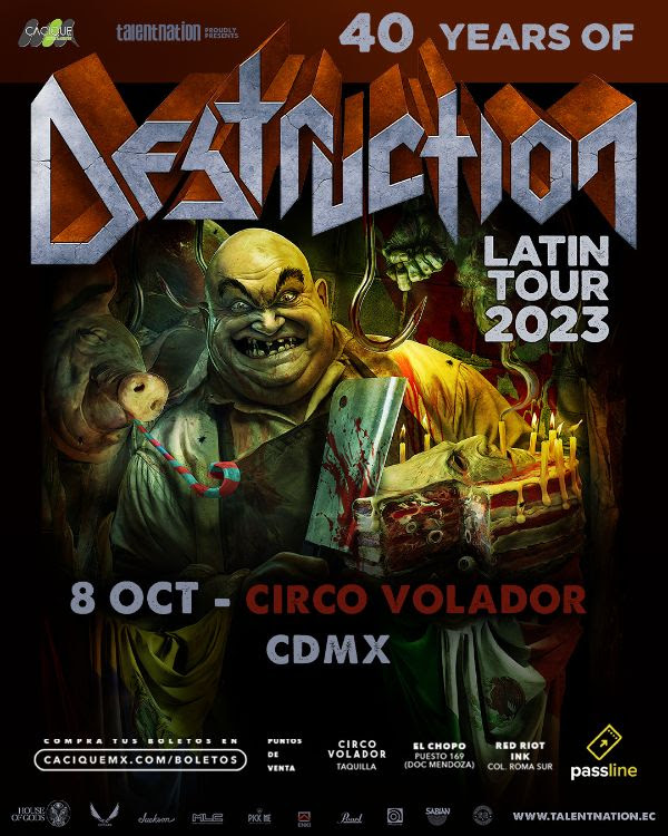 Destruction anuncia gira en México por su 40 aniversario