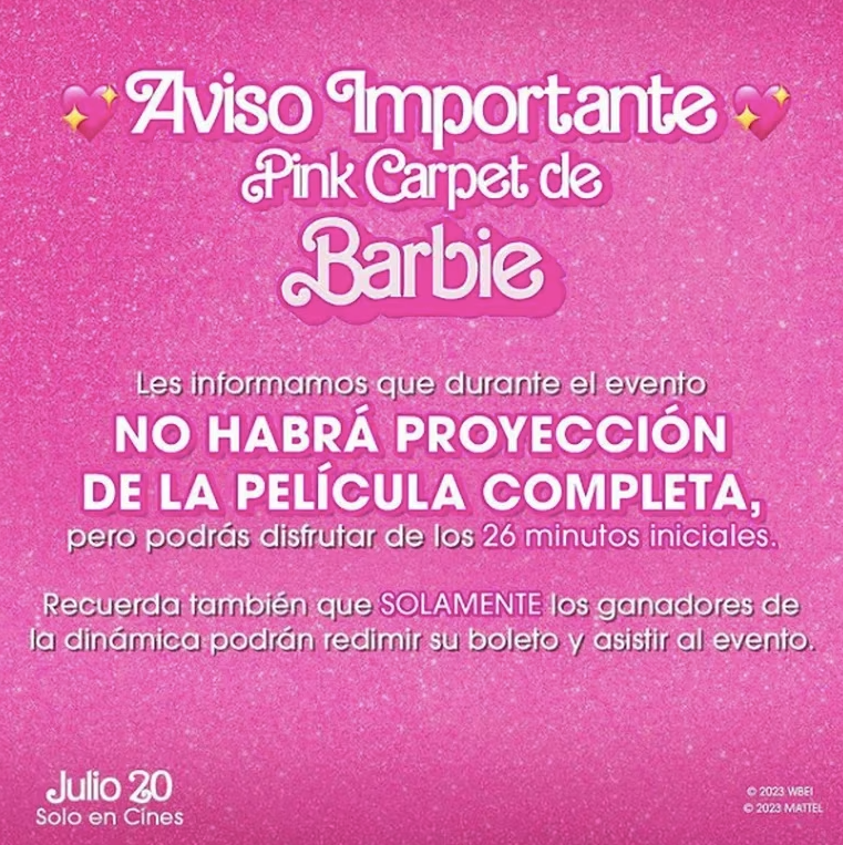 ¡Todo listo para la premiere de Barbie en CDMX!