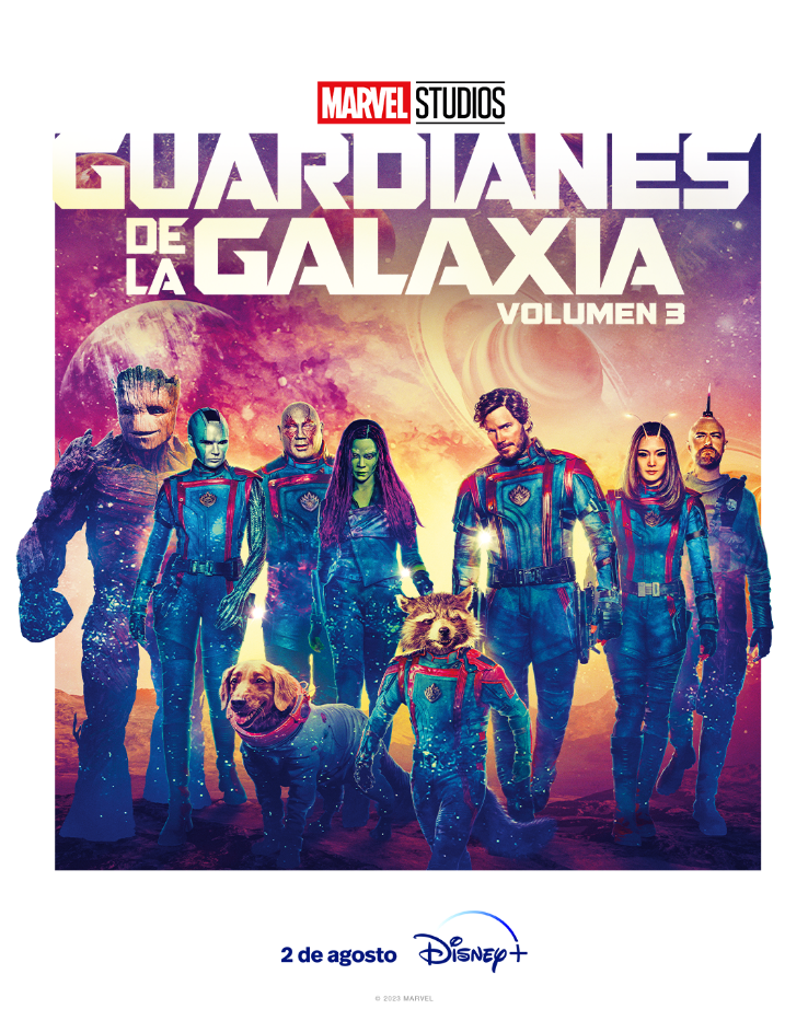Guardianes de la Galaxia Vol. 3 llega a Disney+ en Agosto